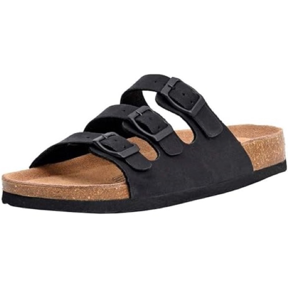 CUSHIONAIRE Women Triple Strap Sandals with Cork